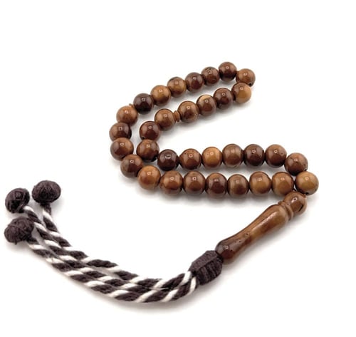 مسبحة خشب جوز الكوك الطبيعي