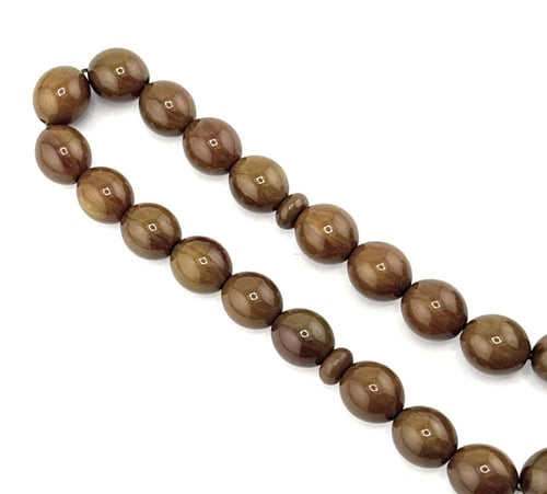 سبحة مسك الغزال (بني مائل للعسلي)