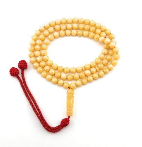 سبحة تراب الكهرمان الاصفر