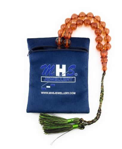 مسبحة بكلايت الفاتوران زعفراني ( لون برتقالي )