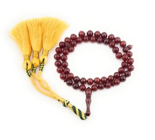 سبحة مسك الغزال ( اللون الأحمر الداكن)