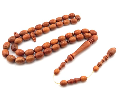 مسبحة خشب وحيد القرن النادر الطبيعي