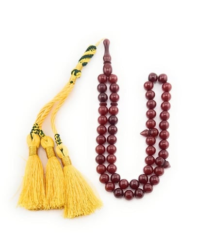 سبحة مسك الغزال ( اللون الأحمر الداكن)