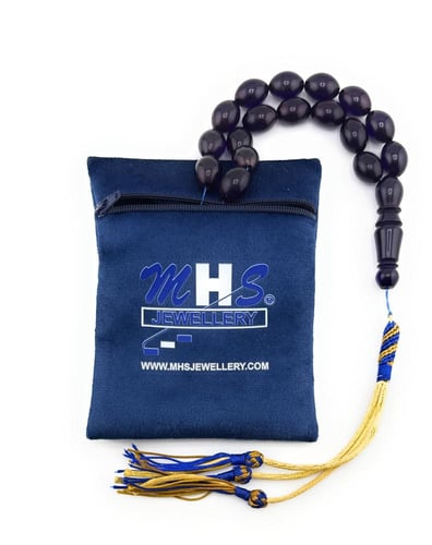 مسبحة الفاتوران الزعفراني (اللون أسود لامع)