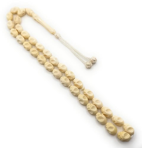 مسبحة العاج المنقوشة يدويا 100%