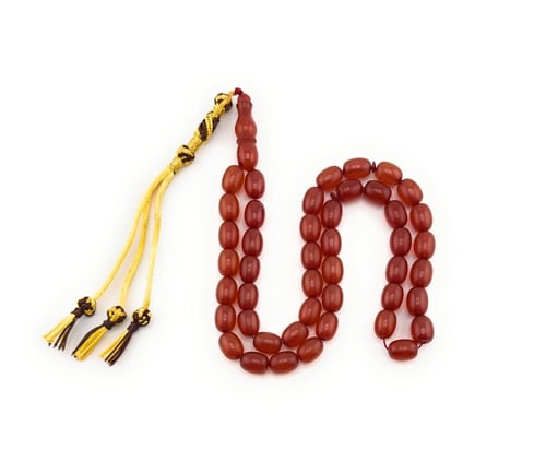 سبحة مسك الغزال (أحمر فاتح مائل إلى البرتقالي)