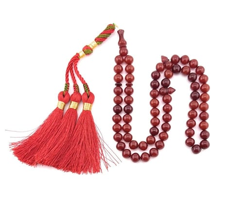 سبحة مسك الغزال (أحمر غامق مائل إلى البني)