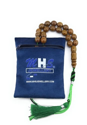 سبحة مسك الغزال (بني مائل للعسلي)