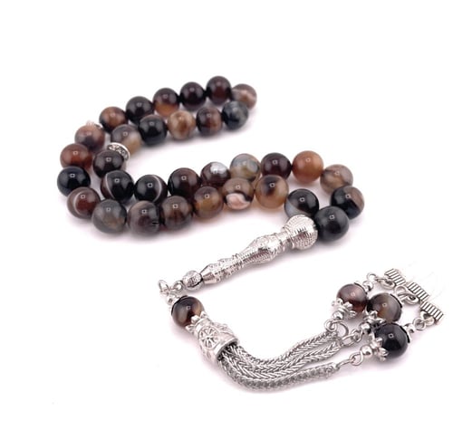 سبحة العقيق البني(Agate Brown Stone)