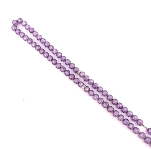 سبحة حجر الزركون البنفسجي