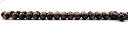 سبحة حجر عين النمر الذهبي