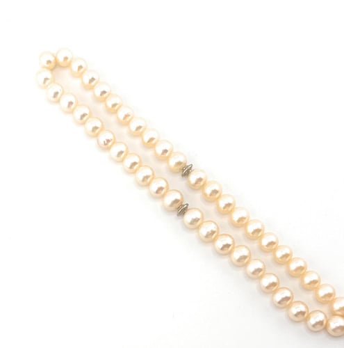 سبحة اللؤلؤ الابيض الطبيعي