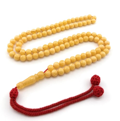 سبحة تراب الكهرمان الاصفر