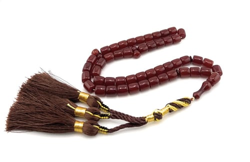 سبحة مسك الغزال (أحمر داكن مائل إلى البني)