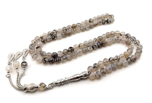 مسبحة حجر العقيق المشجر