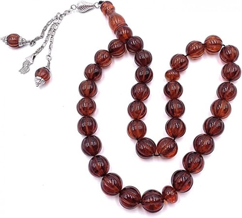 سبحة الكهرمان الليتواني الطبيعي