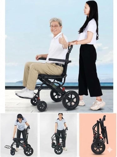 ZidMed Foldable Electric Wheelchair with 12Ah Batt...