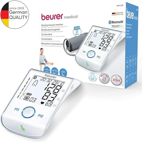 بيورير BM85 جهاز قياس ضغط الدم بأعلى الذراع مزود ب...