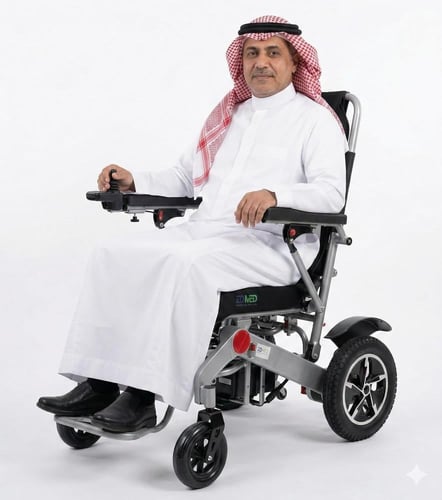 ZidMed Comfortable Electric Wheelchair - $10Ah$ Ba...
