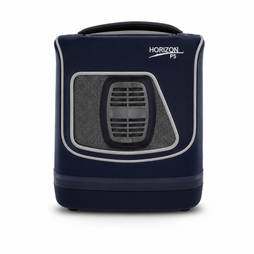 Horizon P5 Portable Oxygen Concentrator with Rechargeable Battery, Bluetooth, Carry Bag & Car Charger – Made in France