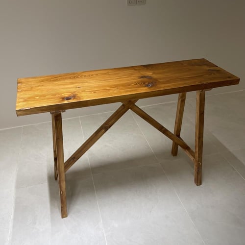 طاولة خشب كورنر و مدخل كونسول