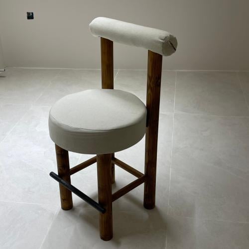 كرسي بار طعام خشب منجد