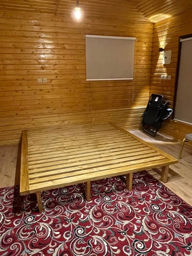 سرير ريفي خشبي مقاس 194*214