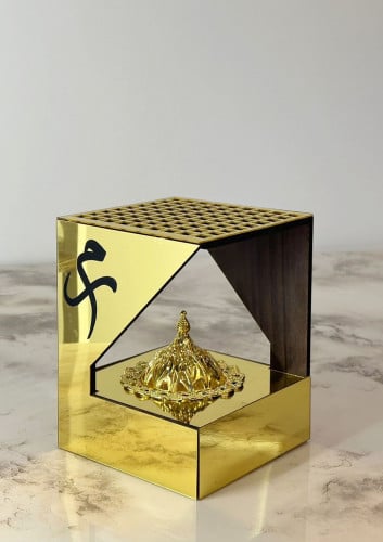 مبخر أكريلك مربع ذهبي