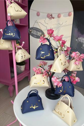 شنطة بناتية مع كتابة الاسم