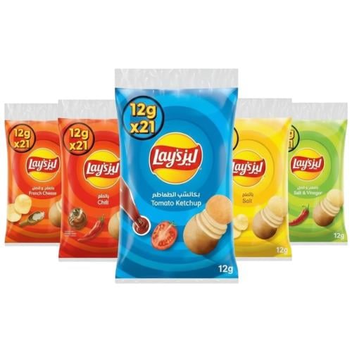 بطاطس ليز نكهات متعددة 21*11جم