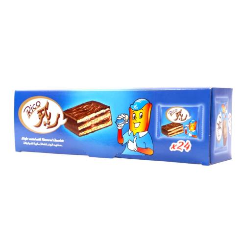 بسكويت ويفر ريكو مغطى بالشوكولاتة 24*11.5 جم