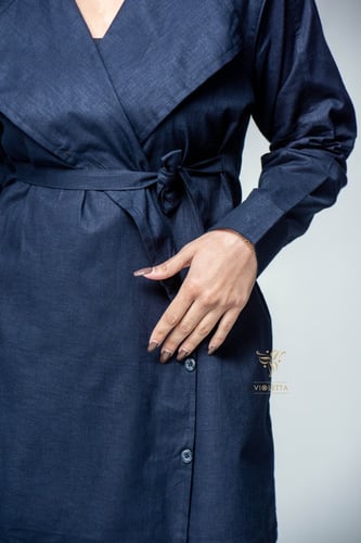 بدلة نسائية باللون الكحلي-z9451