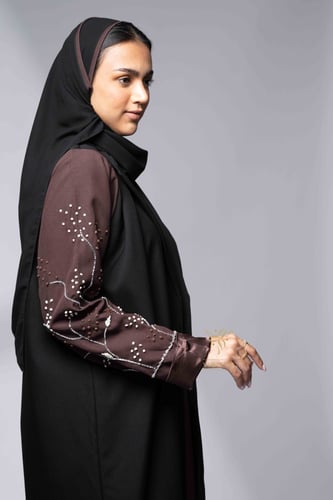 عباية بفستان متصل مطرزة - 6142