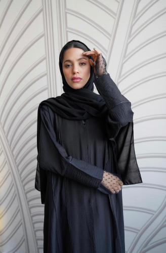عباية سوداء بكم من التل -Z195