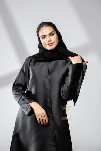 عباية سوداء رسمية وبأكمام متفردة-Z6051