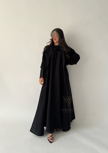 عباية ترنش كوت كسرات مع فستان متصل Z6150