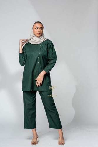 بدلة محجبات باللون الزيتي- Z9454