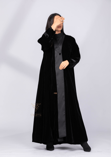 عباية سوداء من المخمل - 6155