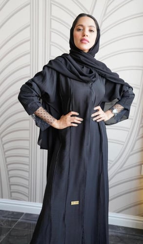 عباية سوداء بكم من التل -Z195