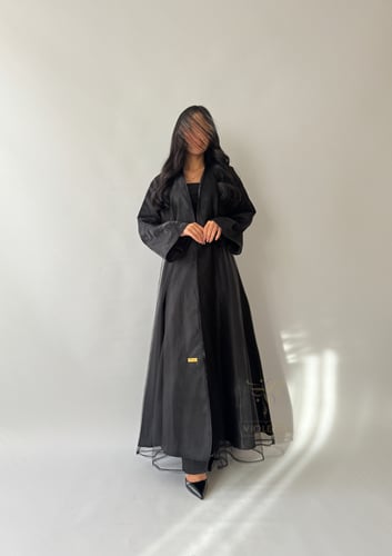 بكج عباية سوداء دبل شيفون كلوش و فستان تحت العباية...