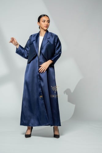 عباية بليزر كحلية Z6074