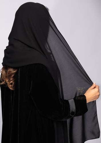 عباية سوداء من المخمل - 6155