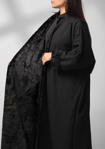 عباية دبل فيس مبطنة بفرو Z6099