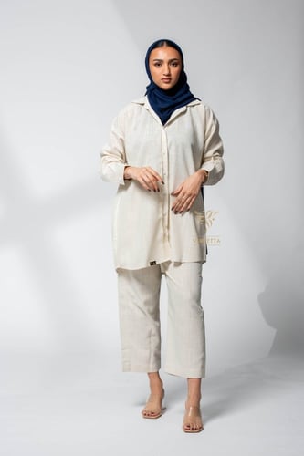 بدلة محجبات باللون البيج -Z9452