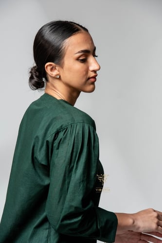 بدلة محجبات باللون الزيتي- Z9454