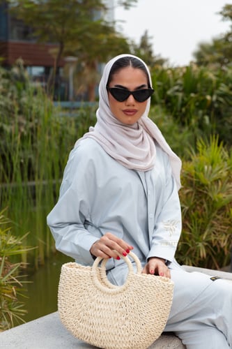 بدلة محجبات باللون أزرق فاتح -Z9455