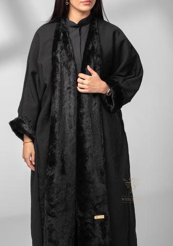 عباية دبل فيس مبطنة بفرو Z6099