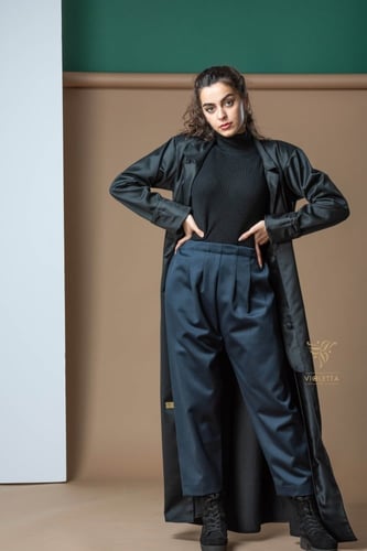 عباية سوداء بقطعتين Z6089