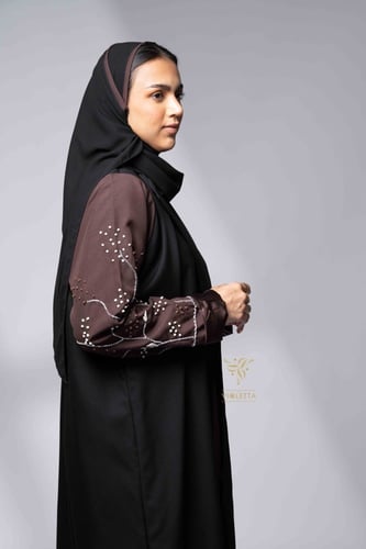 عباية بفستان متصل مطرزة - 6142