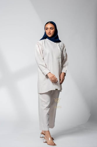 بدلة محجبات باللون البيجي Z9450